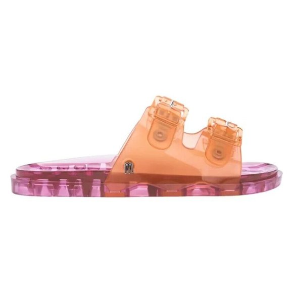 Mini Melissa Other - Mini Melissa Wide II Slide Sandals Big Kid 2 Pink Orange New without Box